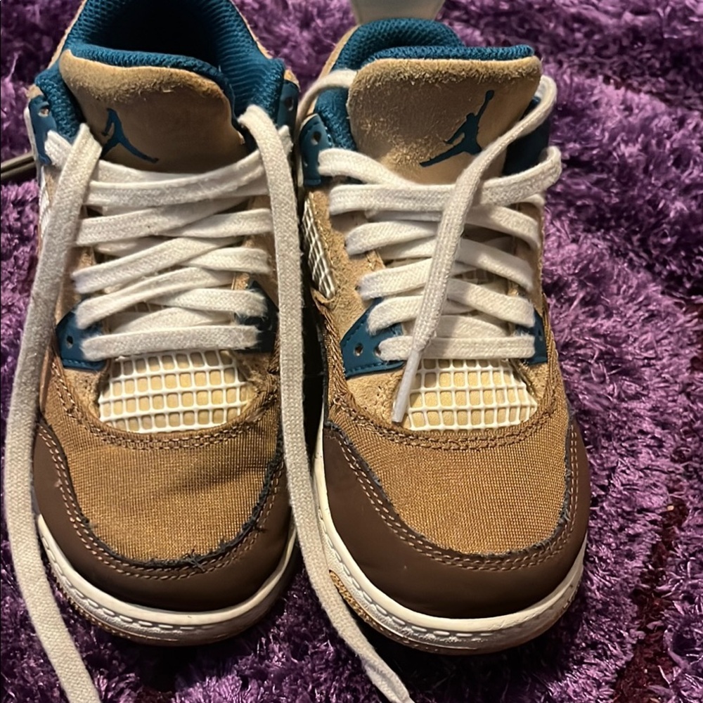 Kids Brown and Blue Sneakers